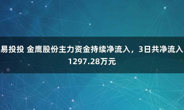 易投投 金鹰股份主力资金持续净流入，3日共净流入1297.28万元
