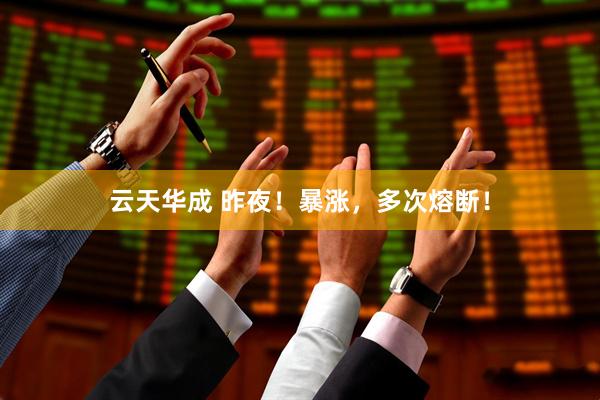 云天华成 昨夜！暴涨，多次熔断！